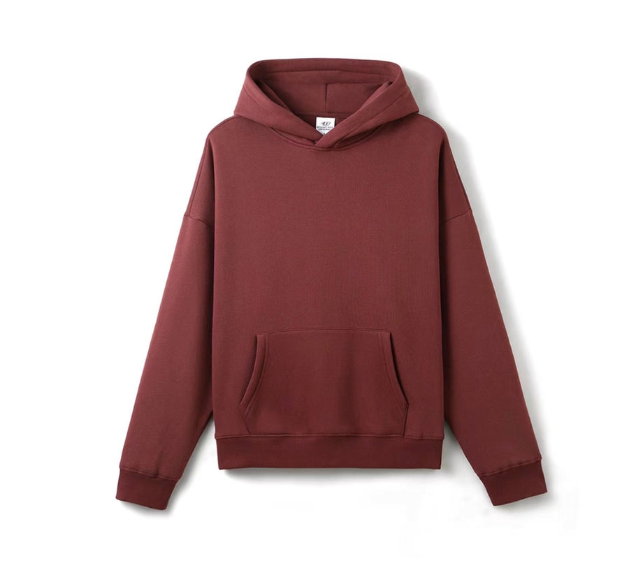 Ensemble jogging à capuche bordeaux – vue 1
