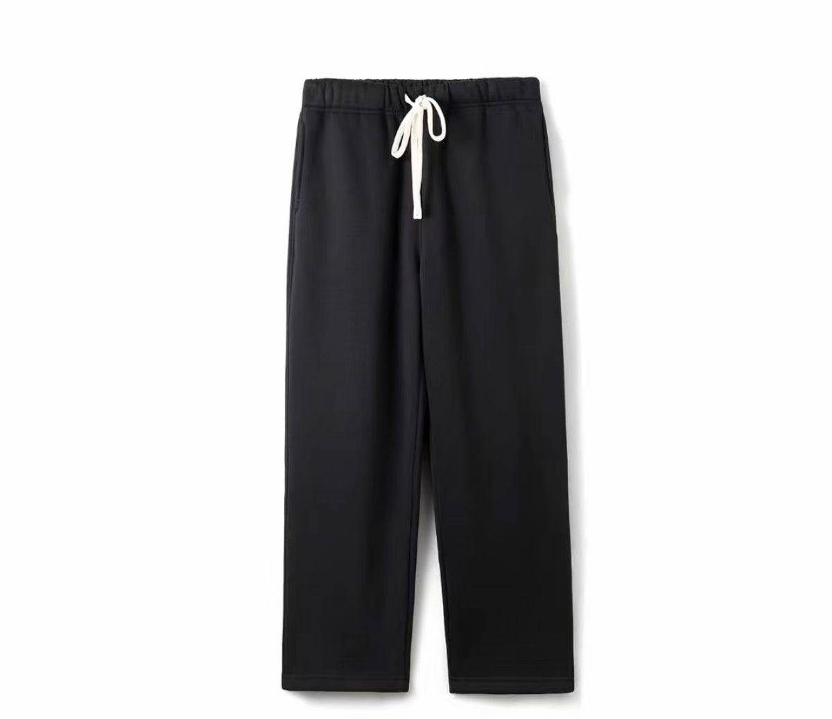 Ensemble jogging à capuche noir – vue 2