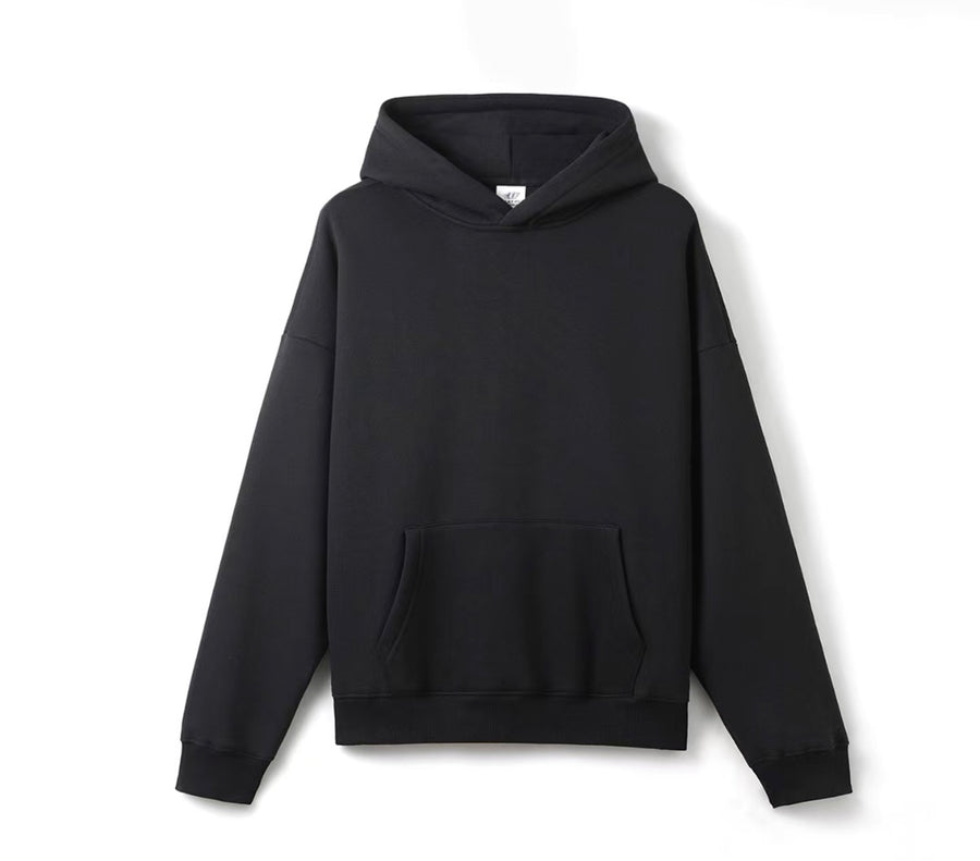 Ensemble jogging à capuche noir – vue 1